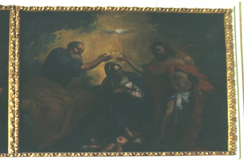 Tela raffigurante l'Incoronazione della Vergine